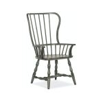 Ciao Bella Spindle Back Arm Chair in Speckled Grey