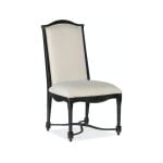 Ciao Bella Upholstered Back Side Chair in White/Black