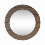 Heartland Round Mirror - Brown