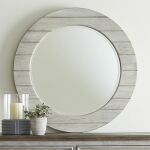 Heartland Round Mirror - White