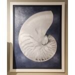 Silver Shell on Indigo