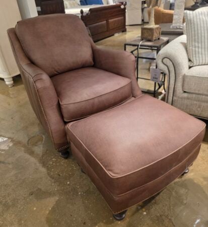 Leather Chair and Ottoman Clearance 3