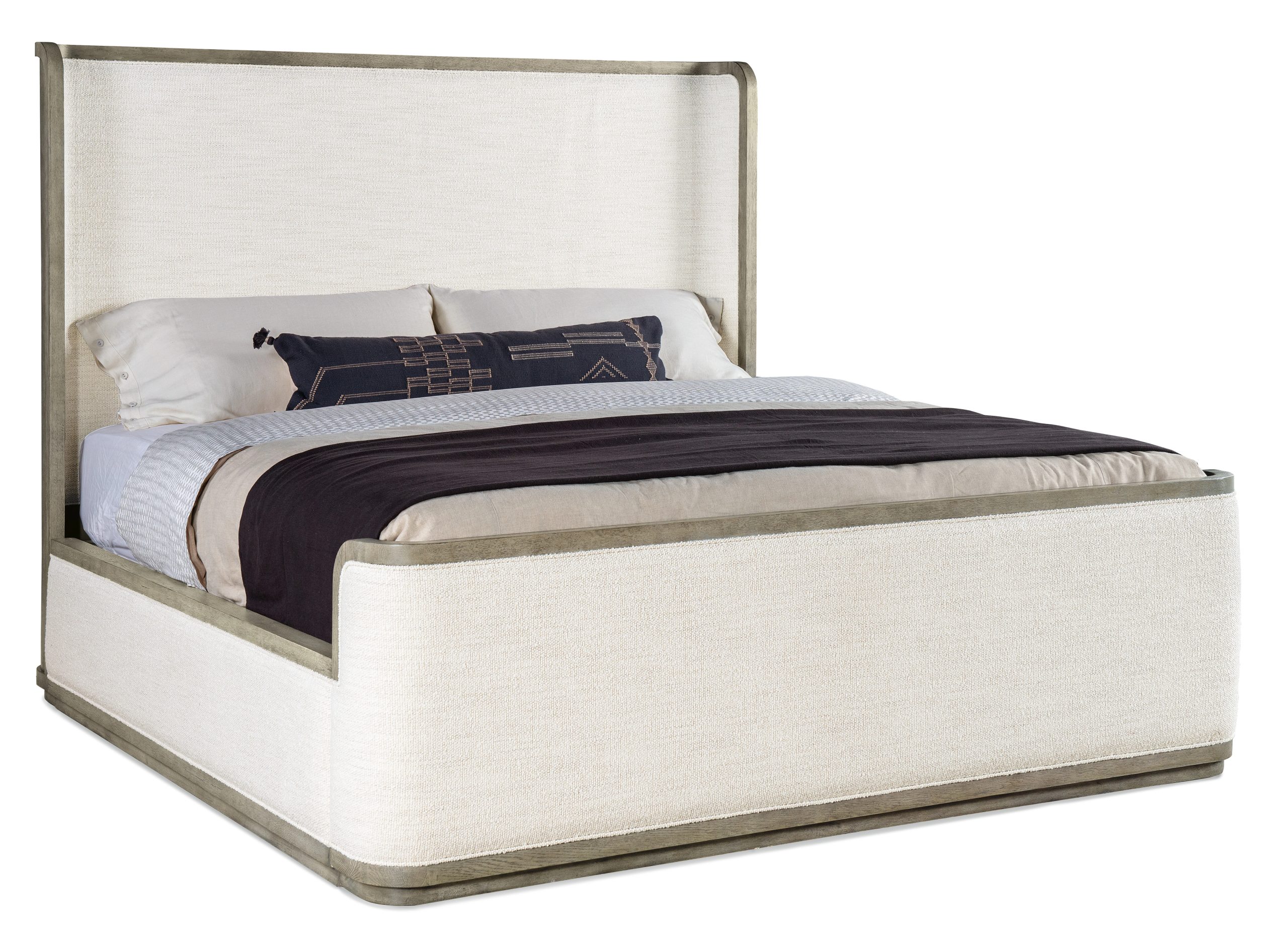 c4ff7c955ac20721ade362eaf4cfcba6 Linville Falls Boones Cal King Upholstered Shelter Bed - Image 1